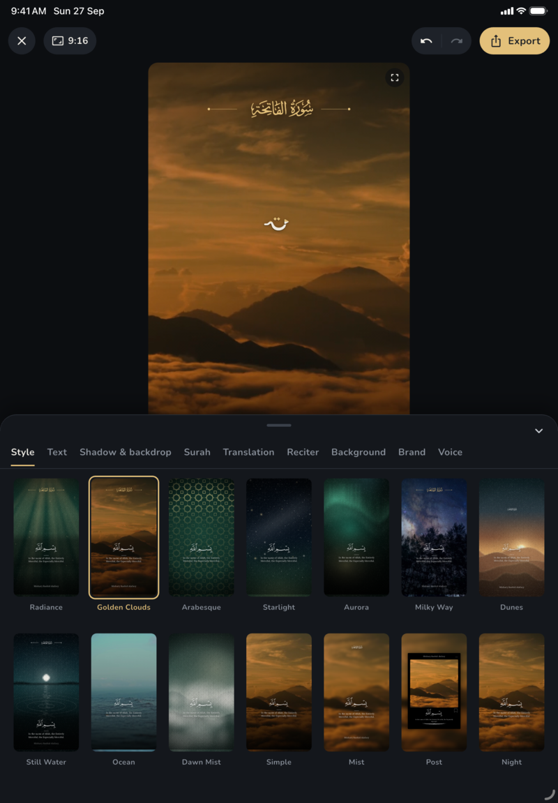 The looks grid on iPad, many looks at once
